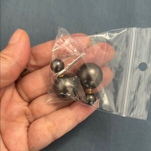 Black Double-Sided Earrings